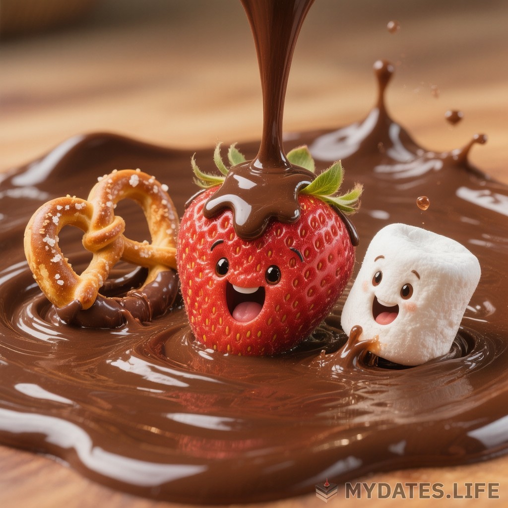 Chocolade Bedekte Voedsel Dag